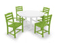 Polywood - La Casa Café 5-Piece Round Farmhouse Dining Set - FREE SHIPPING