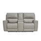 Leather Italia - Laredo Console Loveseat in Cement