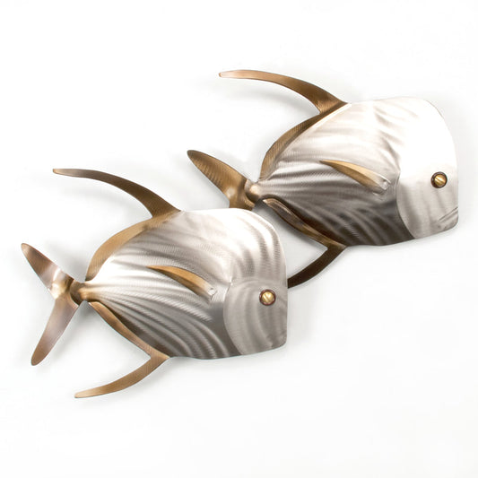 COPPER ART - LOOKDOWN FISH PAIR FACE RIGHT