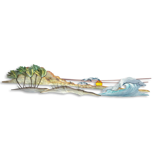 COPPER ART - TRANQUIL MORNING BEACH SCENE