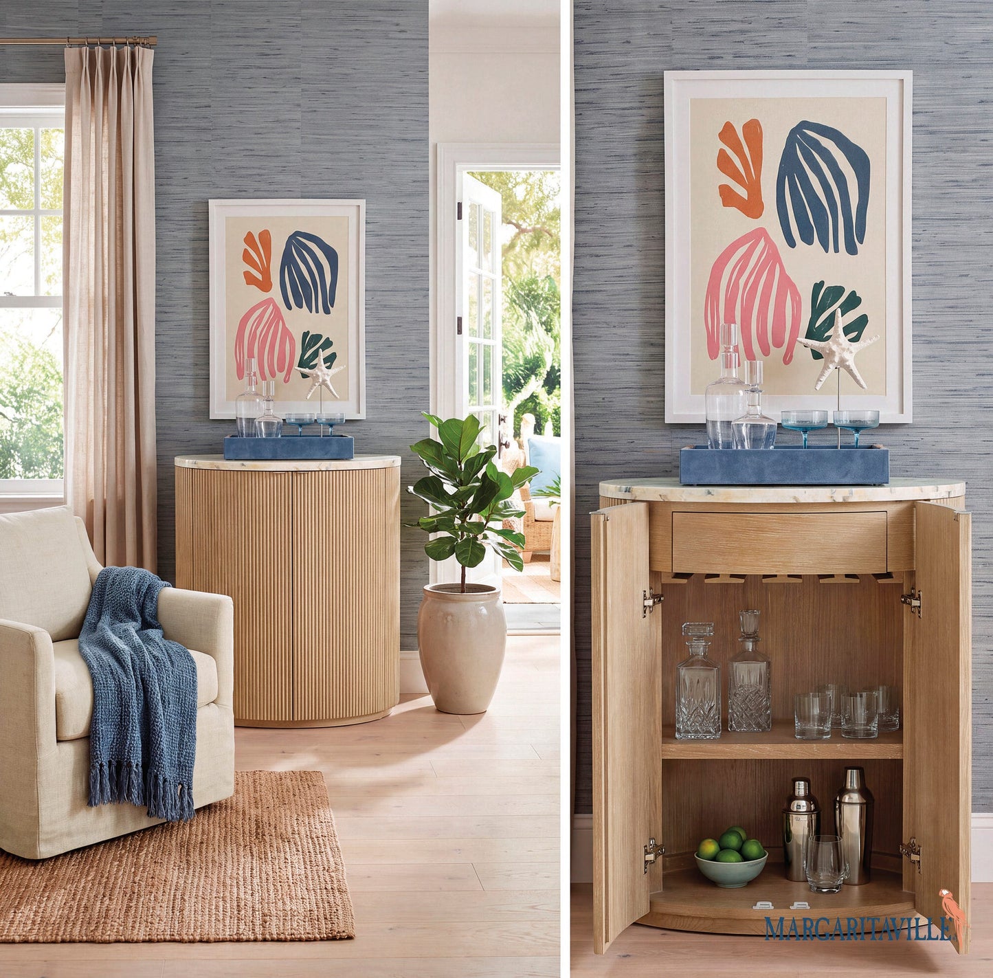 Margaritaville Island Time Bar Cabinet