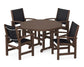 Polywood - Coastal 5-Piece Round Farmhouse Dining Set - FREE SHIPPING