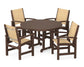 Polywood - Coastal 5-Piece Round Farmhouse Dining Set - FREE SHIPPING