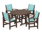 Polywood - Coastal 5-Piece Round Farmhouse Dining Set - FREE SHIPPING