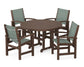 Polywood - Coastal 5-Piece Round Farmhouse Dining Set - FREE SHIPPING