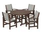 Polywood - Coastal 5-Piece Round Farmhouse Dining Set - FREE SHIPPING