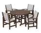 Polywood - Coastal 5-Piece Round Farmhouse Dining Set - FREE SHIPPING