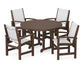 Polywood - Coastal 5-Piece Round Farmhouse Dining Set - FREE SHIPPING