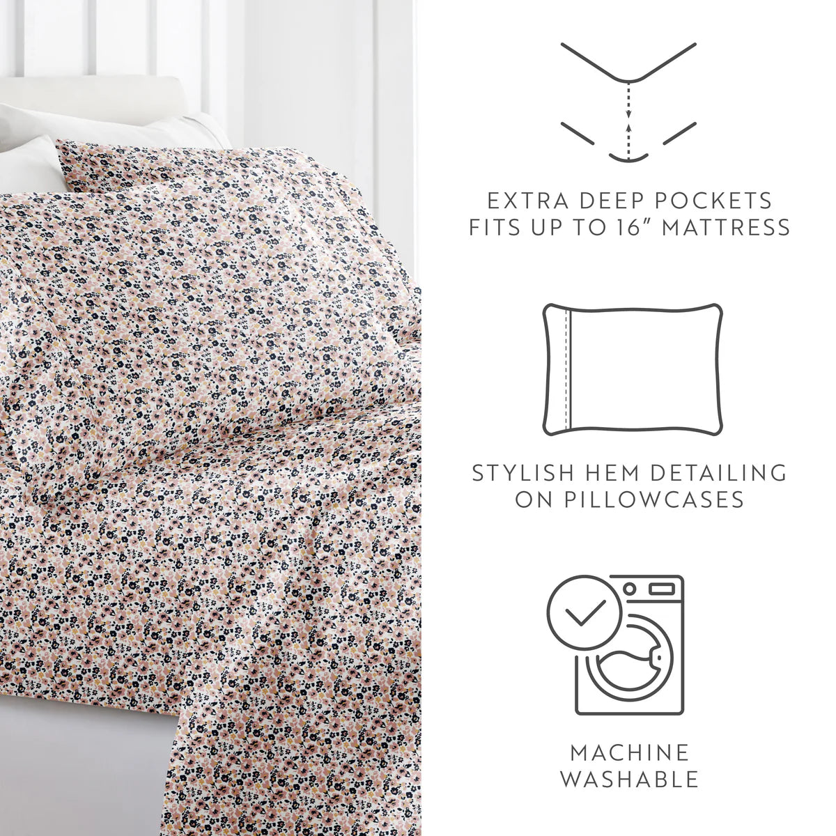 Floral Dream 4-Piece Patterned Sheet Set