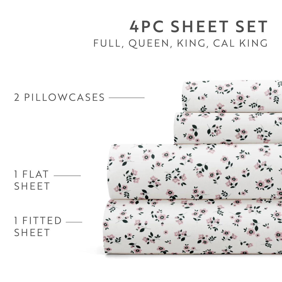 Ditsy Floral 4-Piece Patterned Sheet Set