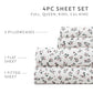 Ditsy Floral 4-Piece Patterned Sheet Set