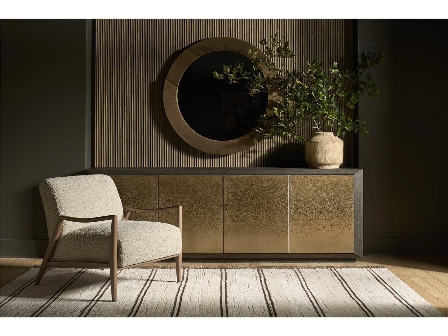 Universal - Mist & Veil-Modern Soft Bronze Mirror