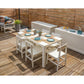 POLYWOOD Modern Studio Urban Chair 7-Piece Parsons Table Dining Set FREE SHIPPING