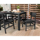 POLYWOOD Modern Studio Urban Chair 7-Piece Parsons Table Dining Set FREE SHIPPING