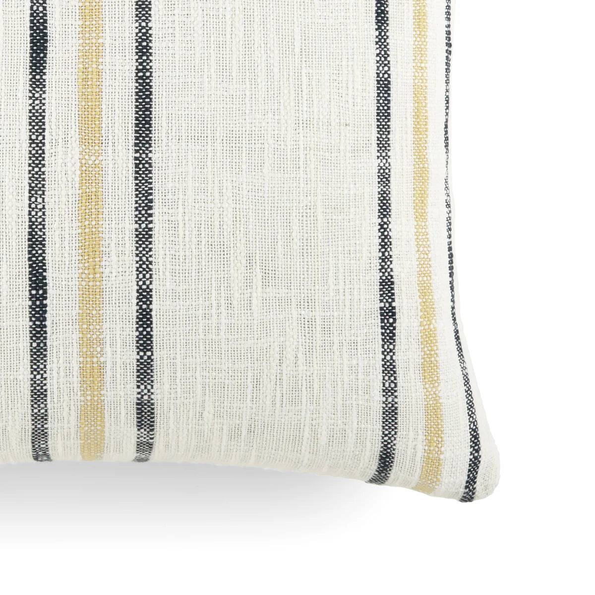 Framed Stripe Yarn-Dyed Cotton Decor Throw Pillow Cover
