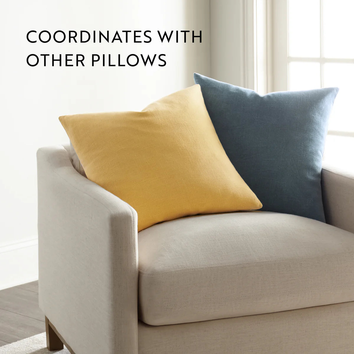 Stone Washed & Distressed Cotton Decor Throw Pillow Cover