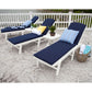 POLYWOOD Nautical Chaise with Wheels   FREE SHIPPING