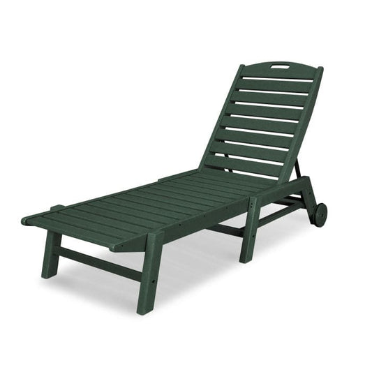 POLYWOOD - Nautical Chaise with Wheels - FREE SHIPPING
