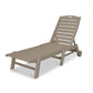 POLYWOOD Nautical Chaise with Wheels in Vintage Finish   FREE SHIPPING