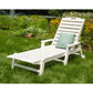 POLYWOOD Nautical Chaise with Arms & Wheels    FREE SHIPPING