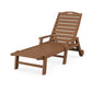 POLYWOOD Nautical Chaise with Arms & Wheels    FREE SHIPPING