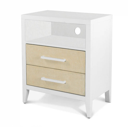 Sea Winds - Miramar 2 Drawer Woven Nightstand w/ Power & USB A+C
