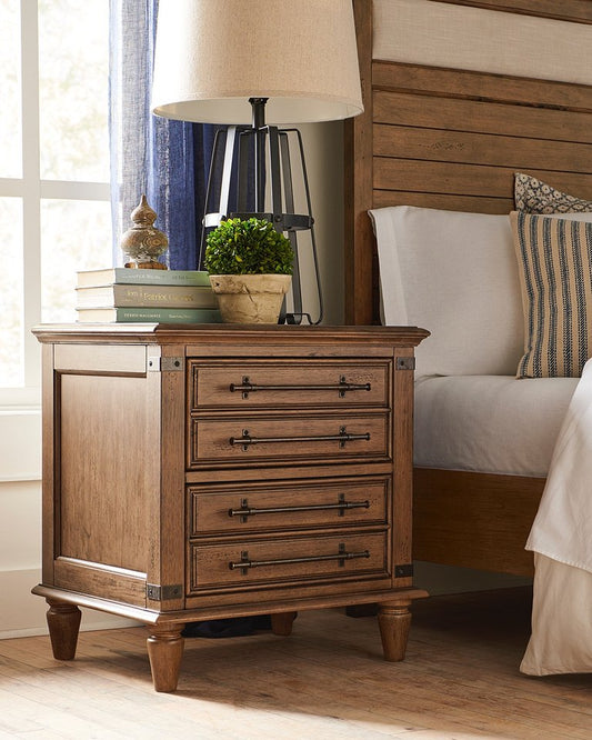 Farmhouse Chic - Nightstand in Bourbon Oak