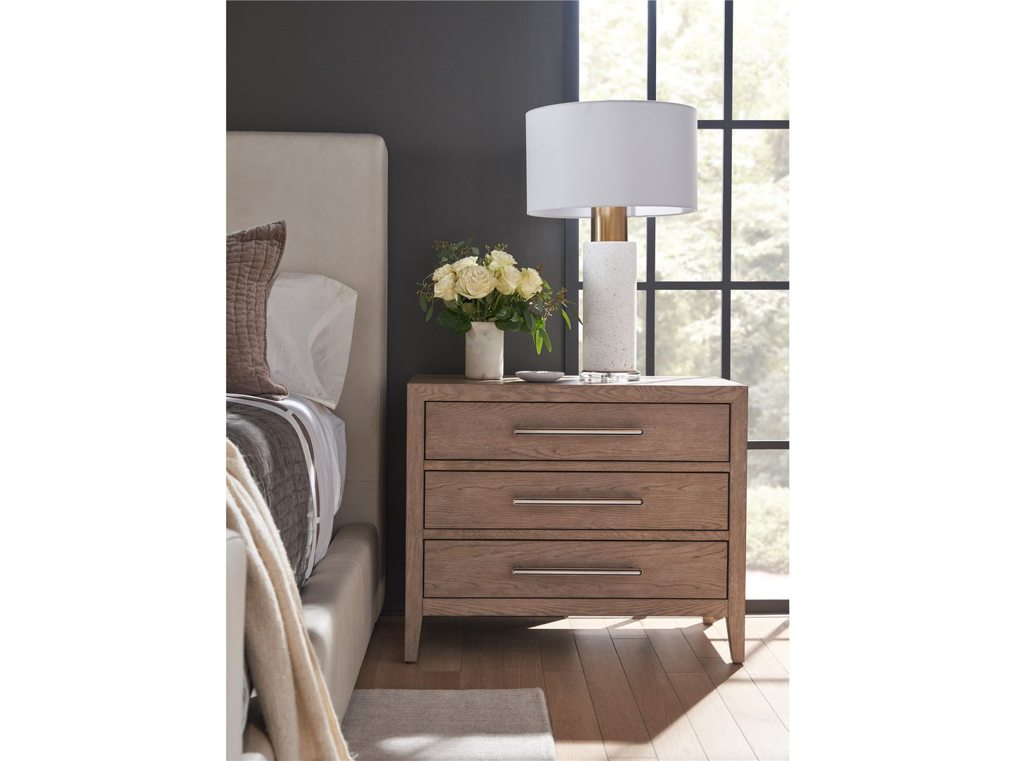 Universal - New Modern-Modern Cove Drawer Nightstand