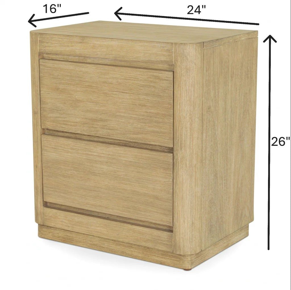 Sea Winds - Hyde Park 2 Drawer Electrified Nightstand