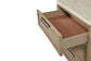 Trilogy - Toffee 2 Drawer Nightstand with Oak Veneer Drawer Fronts