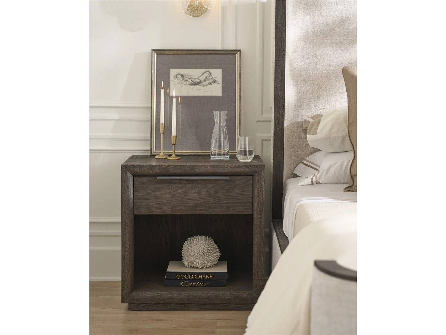 Universal - Sable & Desert-Modern Sable One Drawer Nightstand