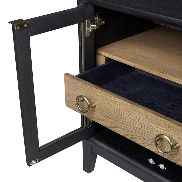 Elure - Glass Door Nightstand
