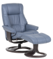 H2 SEATING - MAGIC LEATHER RECLINER WITH OTTOMAN MEDIUM