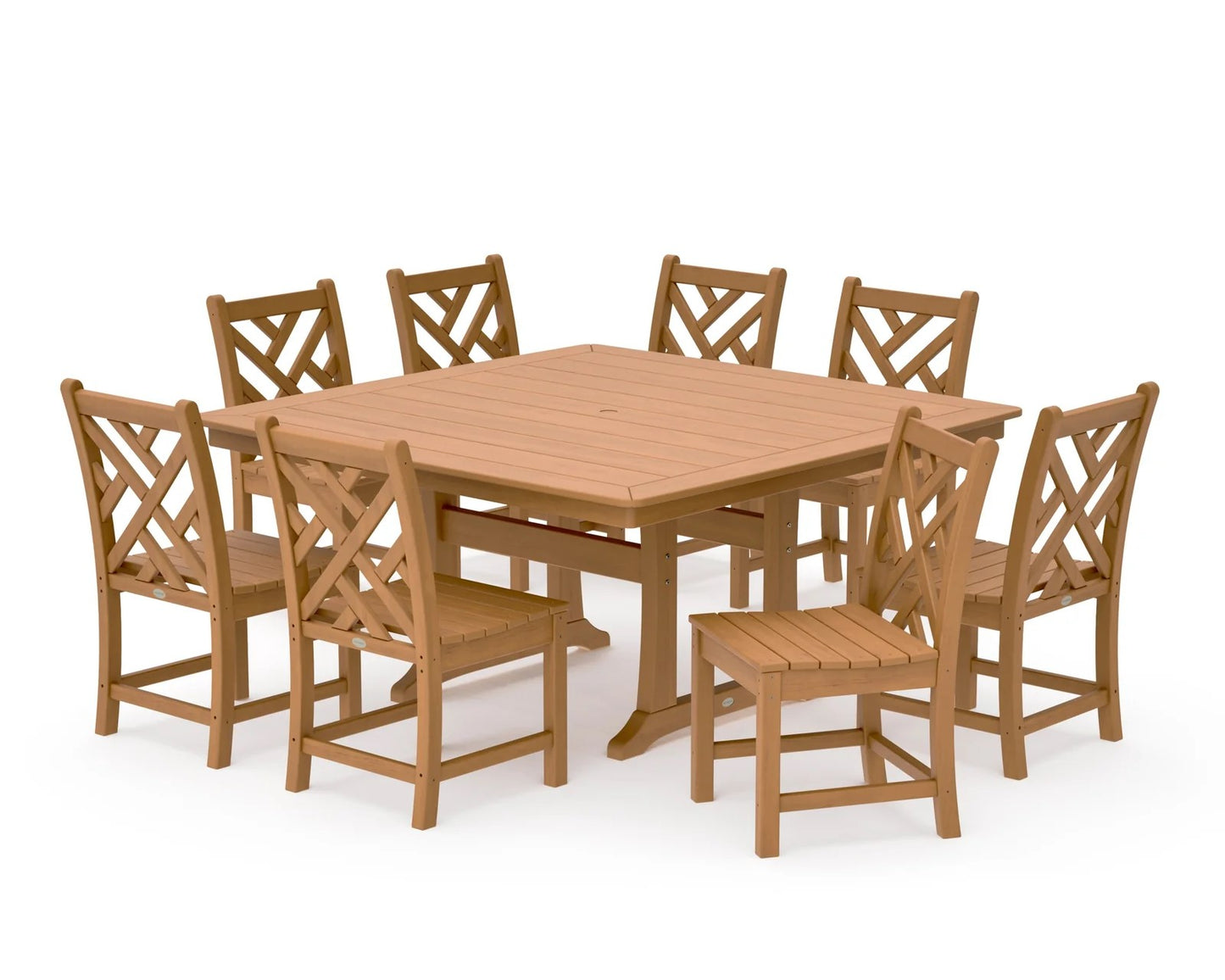 Polywood - Chippendale 9-Piece Nautical Trestle Dining Set - FREE SHIPPING