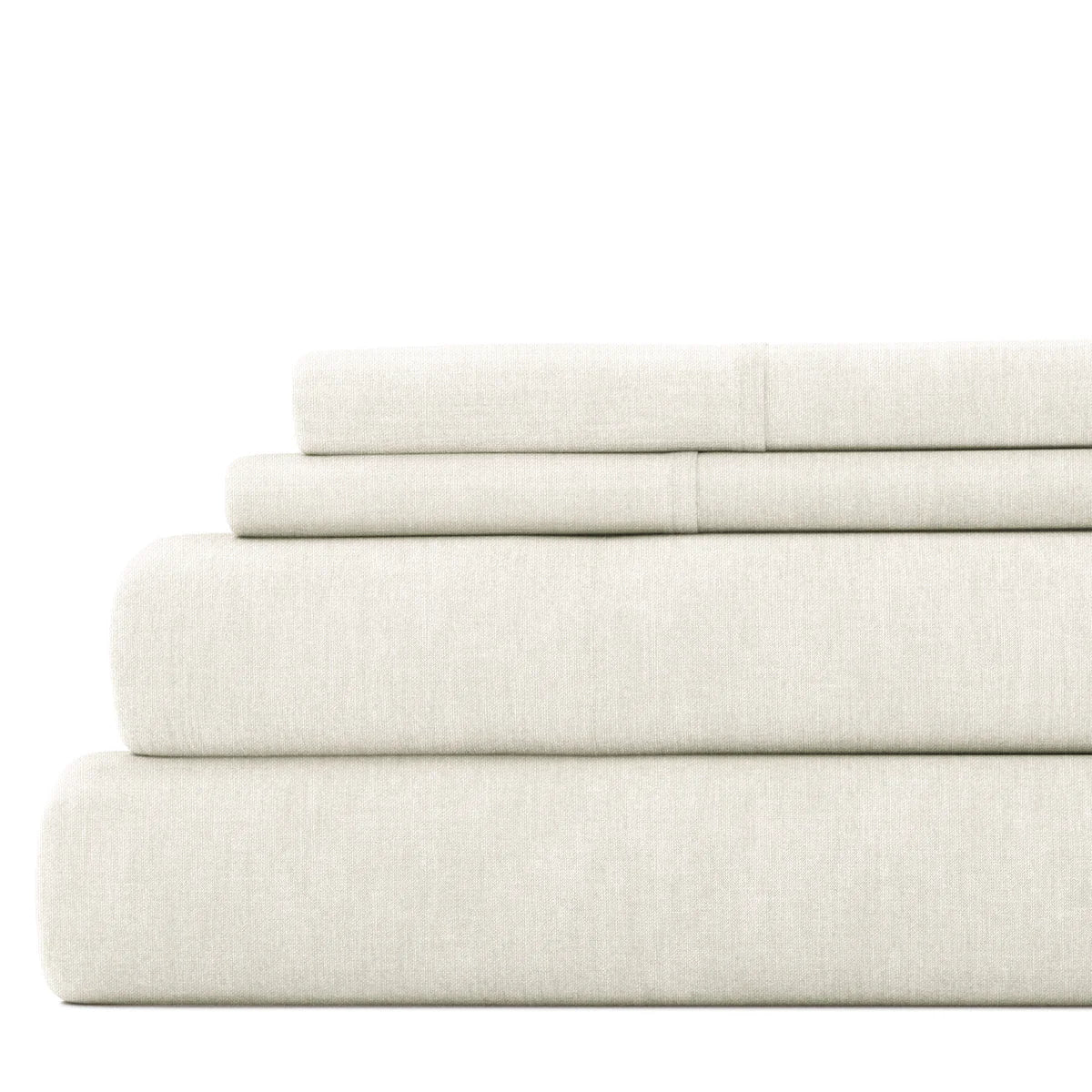 Breathable 4-Piece Linen Bamboo Blend Sheet Set