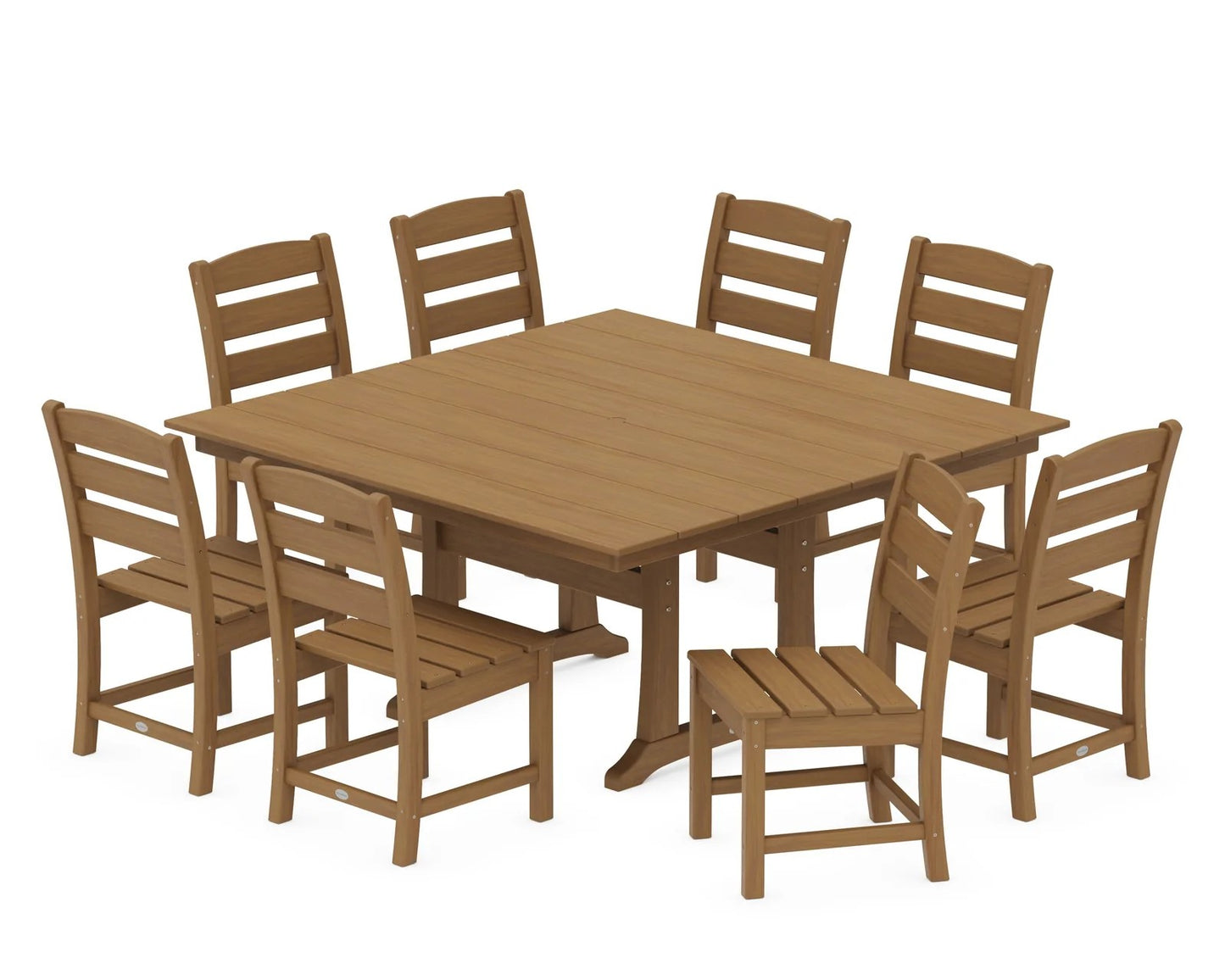 Polywood - Lakeside 9-Piece Farmhouse Trestle Dining Set - FREE SHIPPING
