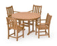 Polywood - Traditional Garden 5-Piece Round Farmhouse Dining Set - FREE SHIPPING