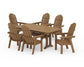 Polywood - Vineyard Curveback Adirondack 7-Piece Dining Set with Trestle Legs - FREE SHIPPING