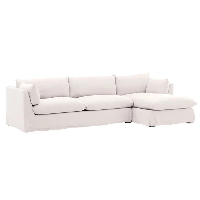 Otis 2 Piece Chaise Sectional Frame LAF w/ Slipcover Finishes