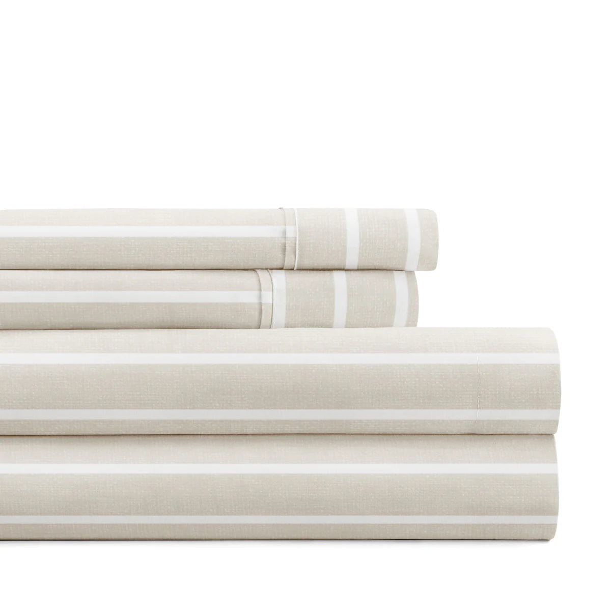 Distressed Awning Stripe 4-Piece Patterned Sheet Set