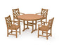 Polywood - Chippendale 5-Piece Round Farmhouse Dining Set - FREE SHIPPING
