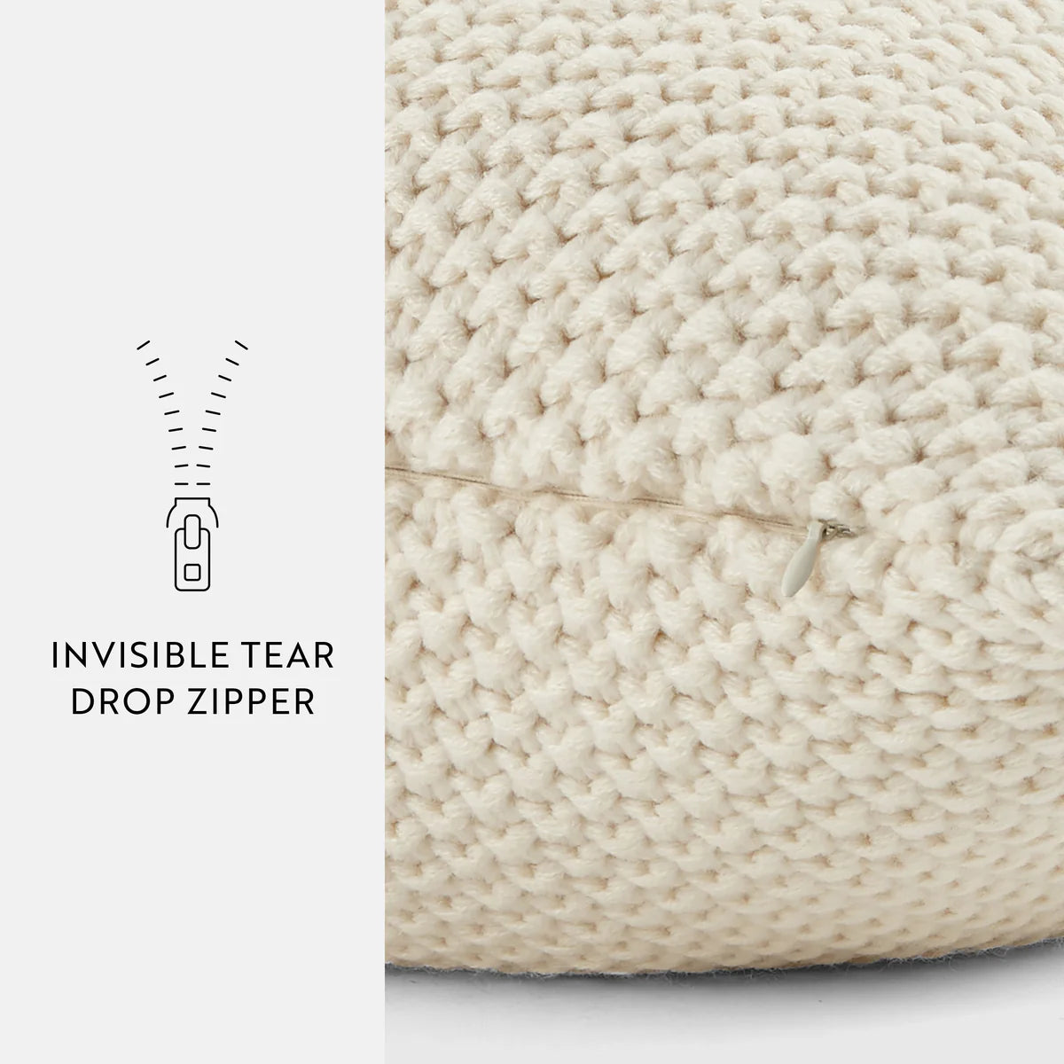 Seed Stitch Knit Acrylic Decor Throw Pillow Cover