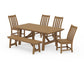 Polywood - Vineyard 6-Piece Rustic Farmhouse Side Chair Dining Set with Bench - FREE SHIPPING