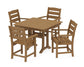 Polywood - Lakeside 5-Piece Farmhouse Trestle Arm Chair Dining Set - FREE SHIPPING