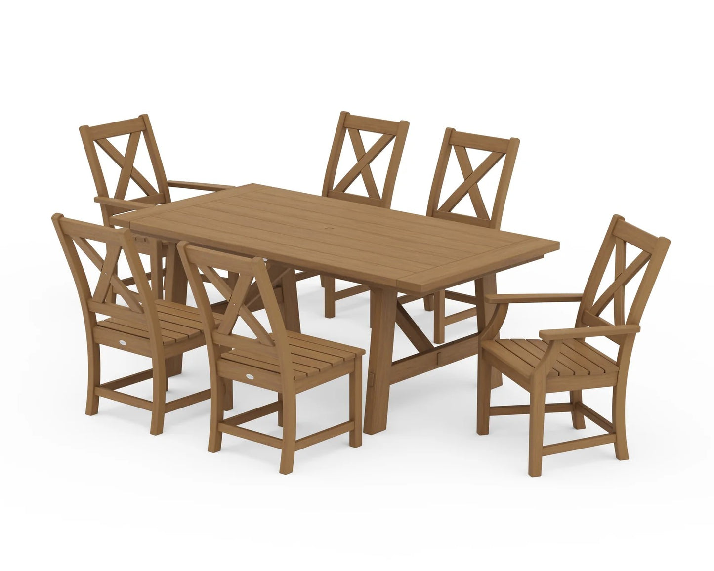 Polywood - Braxton 7-Piece Rustic Farmhouse Dining Set - FREE SHIPPING
