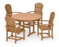 Polywood - Palm Coast 5-Piece Round Farmhouse Dining Set - FREE SHIPPING