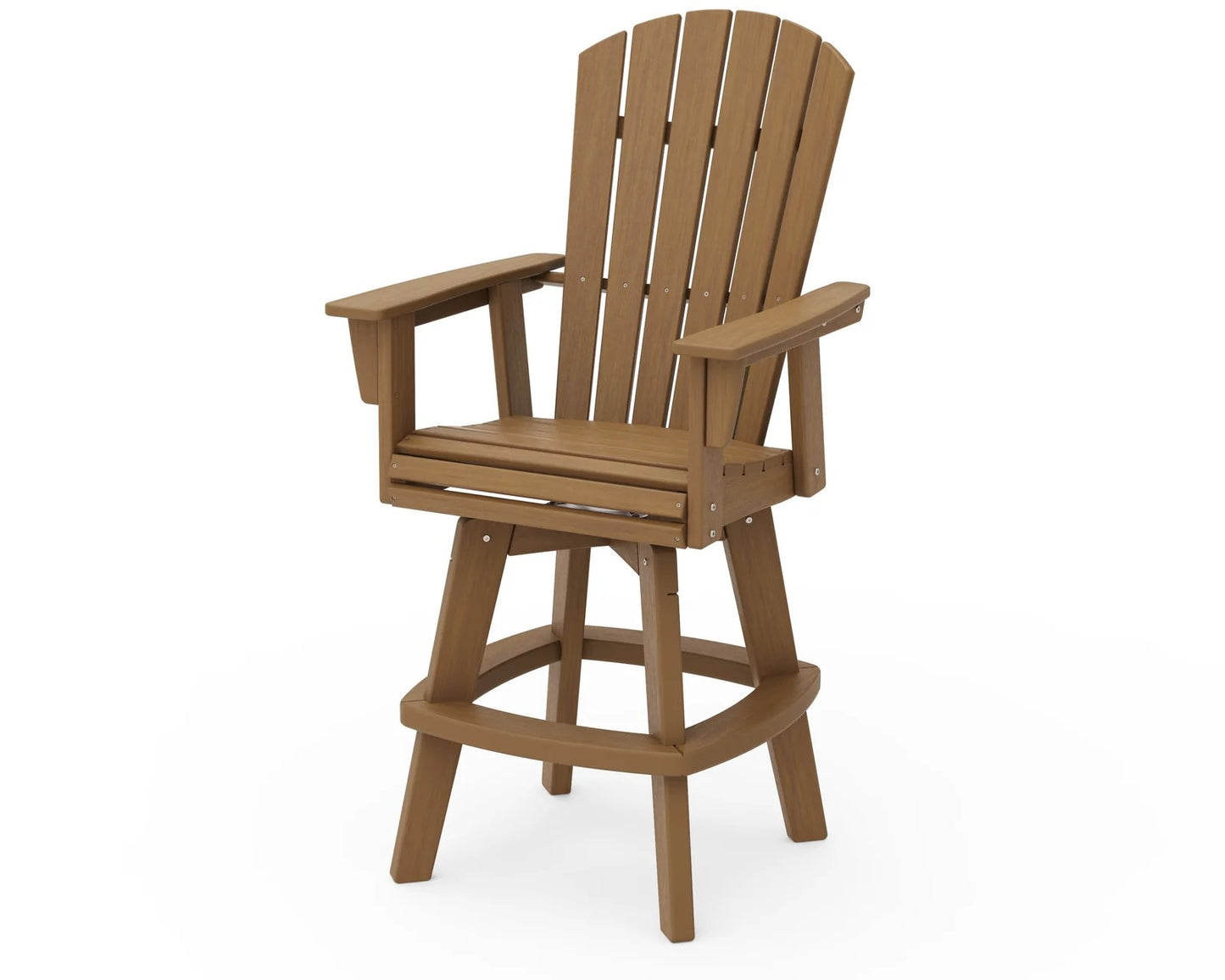 Polywood - Nautical Curveback Adirondack Swivel Bar Chair - FREE SHIPPING