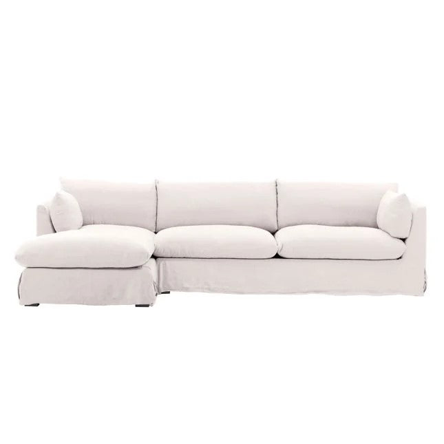 Otis 2 Piece Chaise Sectional Frame LAF w/ Slipcover Finishes