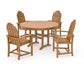 Polywood - Classic Adirondack 5-Piece Round Farmhouse Dining Set - FREE SHIPPING