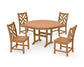Polywood - Chippendale 5-Piece Round Farmhouse Side Chair Dining Set - FREE SHIPPING